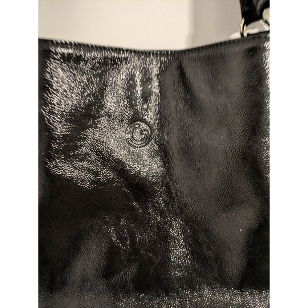Giani Bernini Patent Black Leather Tote Bag Black Purse - Picture 4 of 9